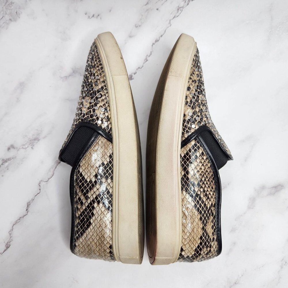 Steve Madden Eros Studded Snakeskin Python Sneake… - image 6